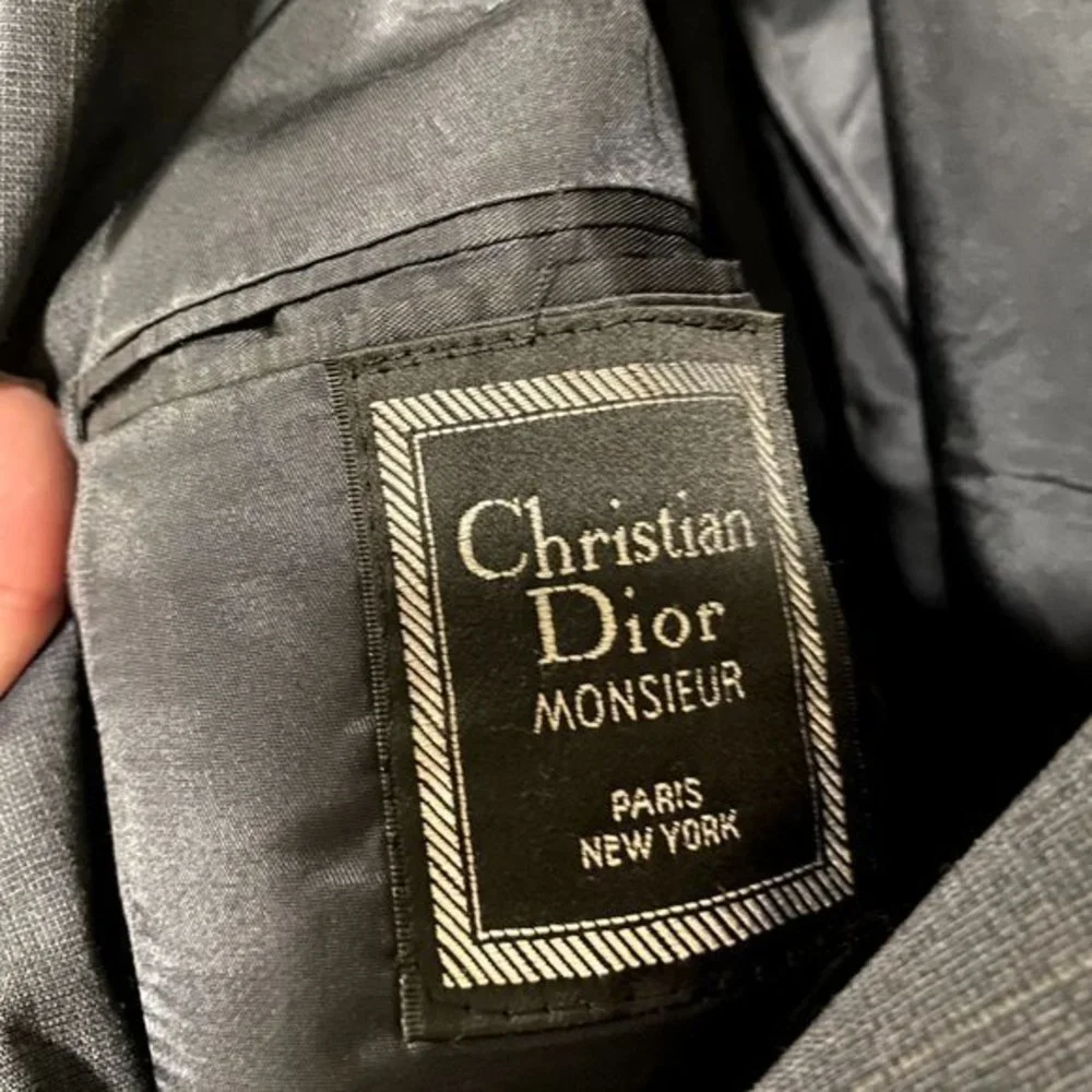 Christian Dior Monsieur‎ Vintage Navy Blue Pinstripe Blazer Size 44L